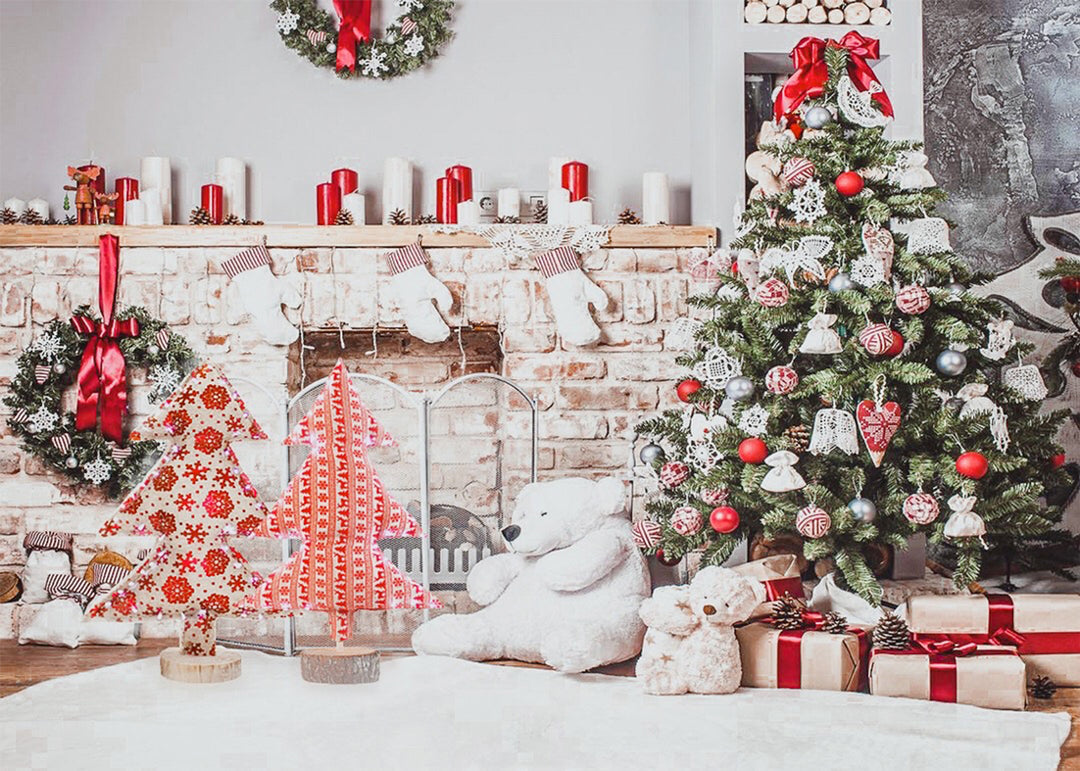 Sapin De Noël Rouge Lumineux En Forme De Chapeau De Père Noël - LED, Pliable, Avec Pompon Et Flocons - Déco Festive - 9